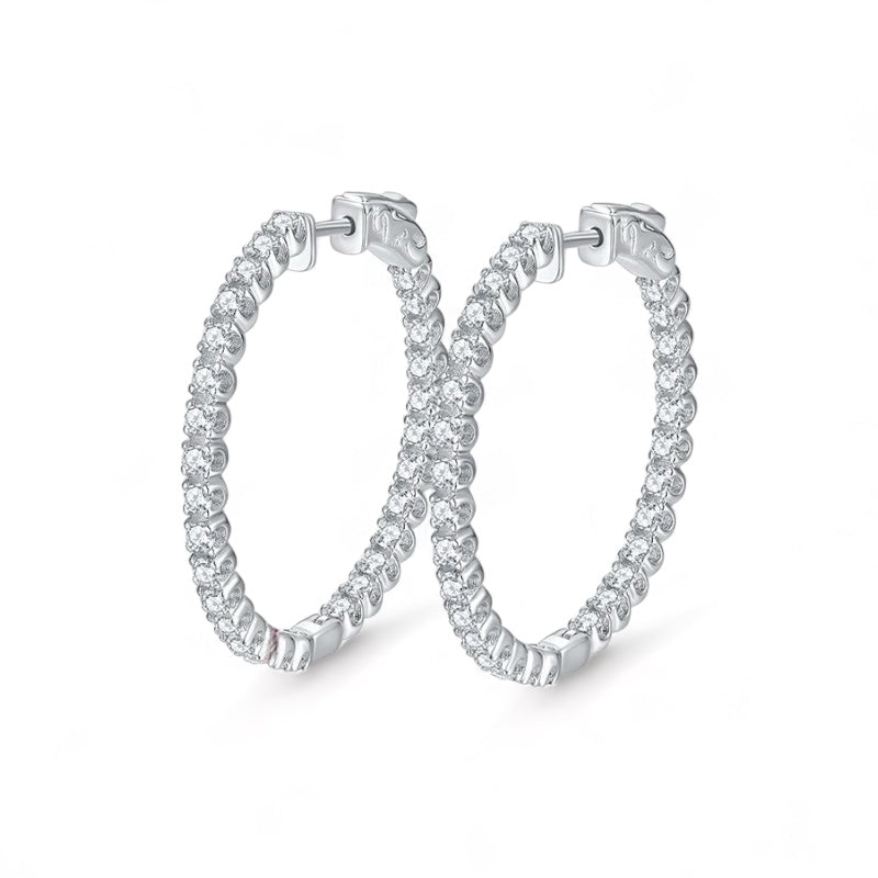 Gold Delicious Moissanite Hoops