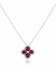 Blooming Flower Necklace Ruby