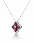Blooming Flower Necklace Ruby