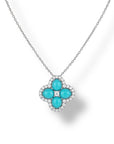 Blooming Flower Necklace turquoise