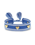 Hearts Tassel Bracelet - Blue