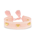 Hearts Tassel Bracelet - Pink