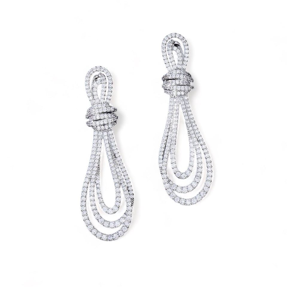 Knotted Diamonds - Platinum or Gold