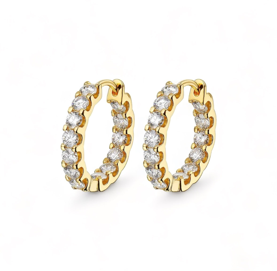Yummy Moissanite Hoops - Gold