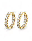 Yummy Moissanite Hoops - Gold