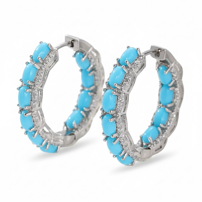 Turquoise Candy Hoops