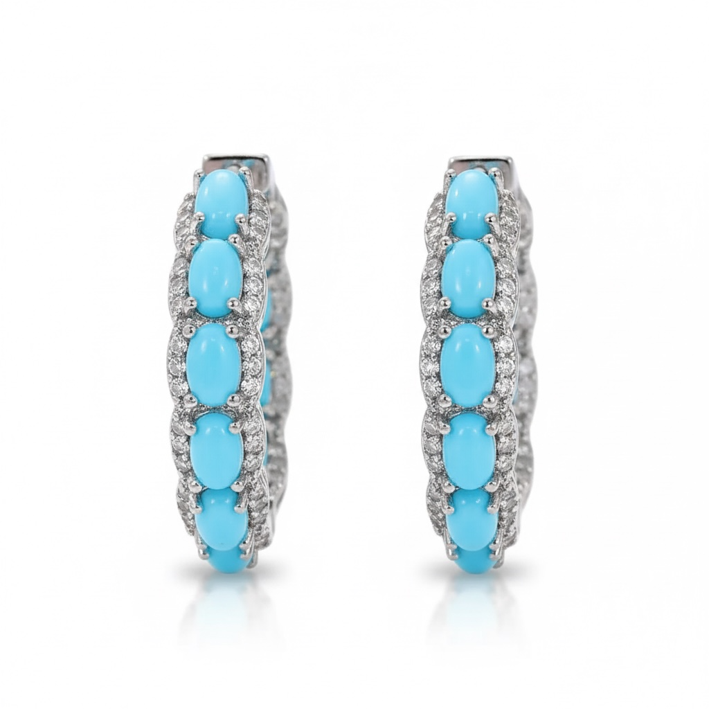Turquoise Candy Hoops