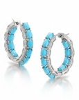 Turquoise Candy Hoops