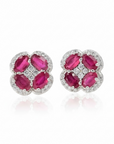 Pre-Order Natural Ruby Cutie Flower Studs