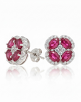 Pre-Order Natural Ruby Cutie Flower Studs