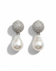 White Baroque Pearl Earrings