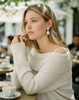 White Baroque Pearl Earrings