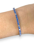 Aqua & Diamond Tennis Bracelet