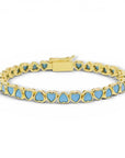 Upside Down Turquoise Heart Tennis