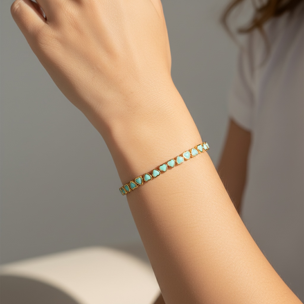 Upside Down Turquoise Heart Tennis