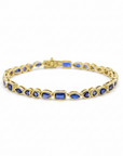 Bonbon Bezel Tennis Bracelet - Blue