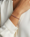 Bonbon Bezel Tennis Bracelet - Red