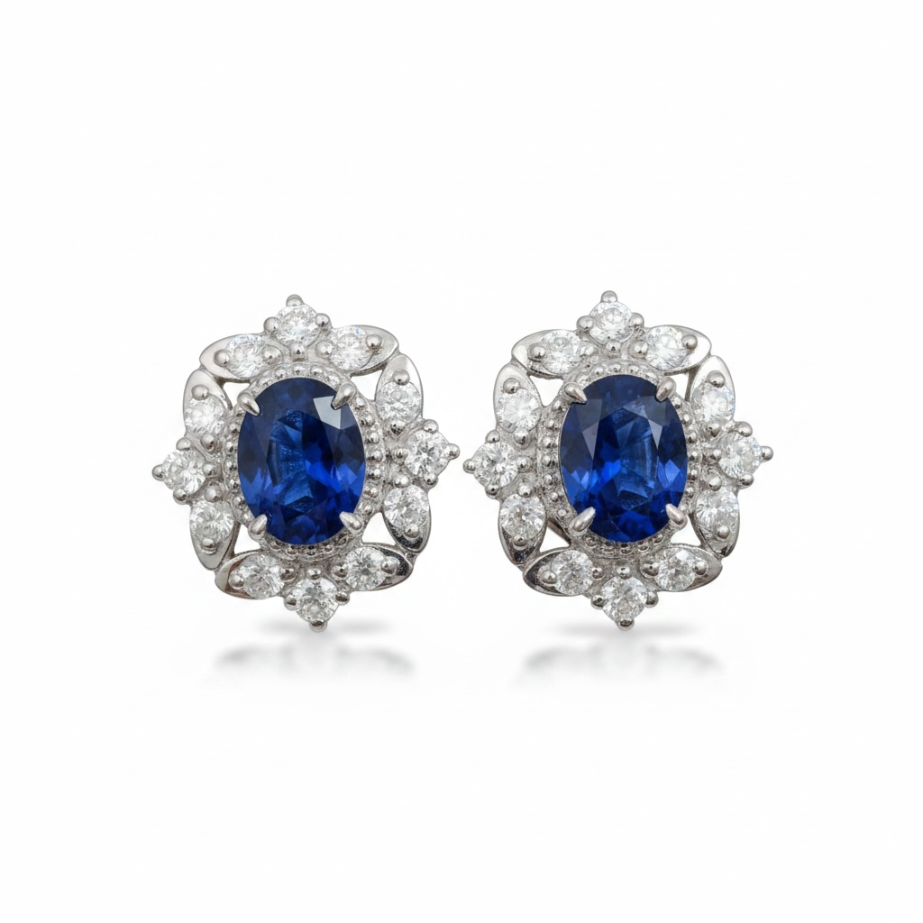 Sapphire Pop Studs