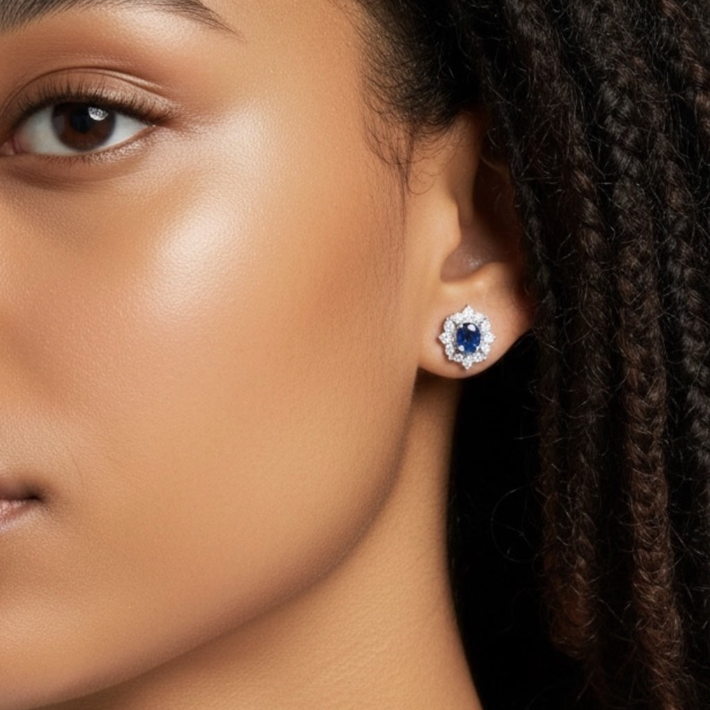 Sapphire Pop Studs