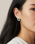 Mini Exquisite Emerald Studs