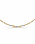2mm Moissanite Tennis Necklace Gold