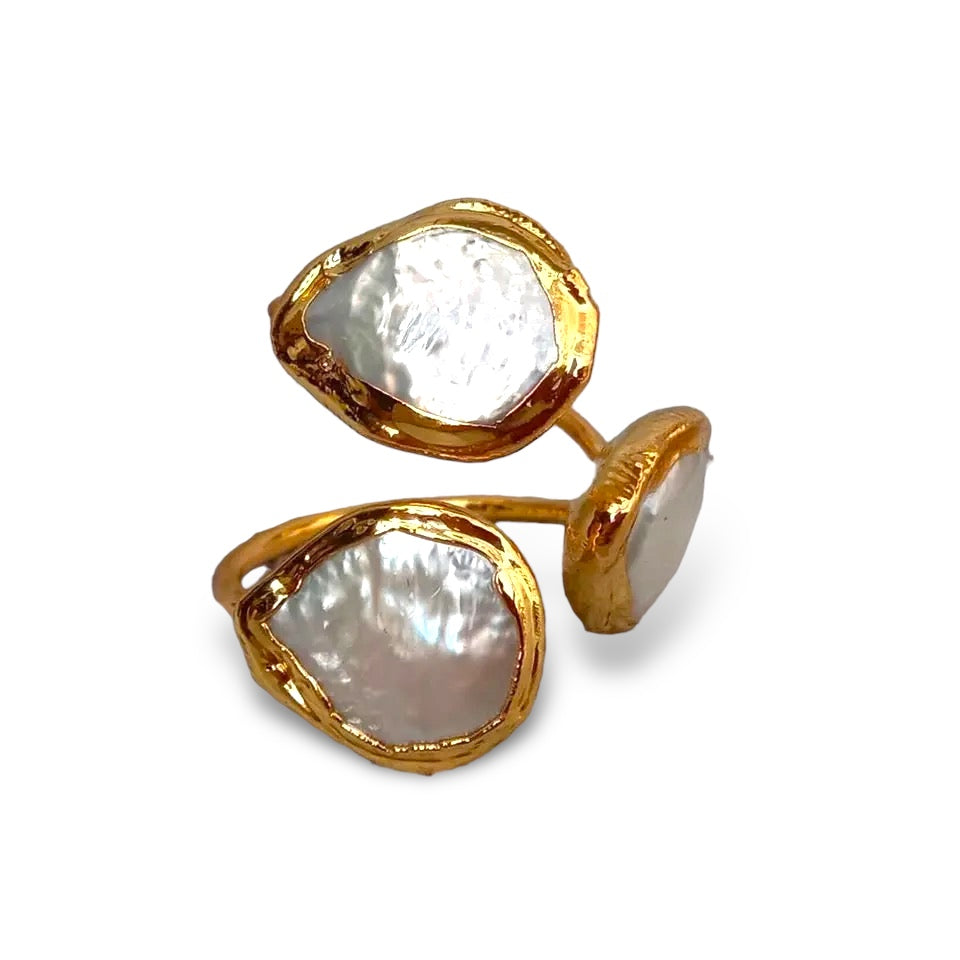 Coin Pearls Ring