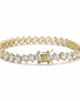 Sugared Gem Tennis Bracelet - Gold