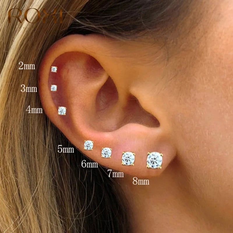 Mini Diamond Studs - Flat Back Setting