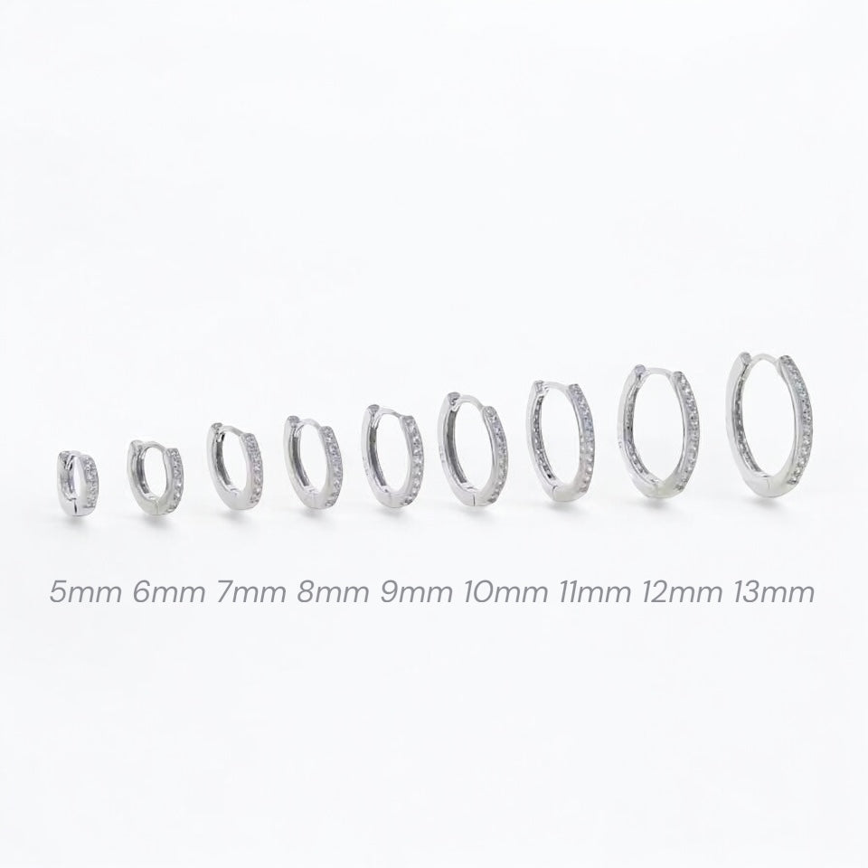 Girls Frosted Hoops - Gold or Silver