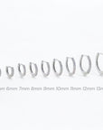 Girls Frosted Hoops - Gold or Silver