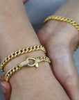 Frosted Cuban Bracelet - Gold