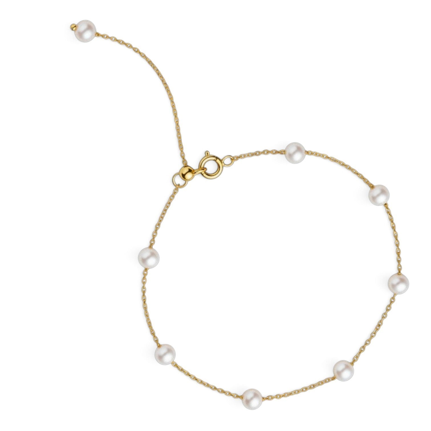 Pearl by the Yard Chain Bracelet - Gold