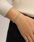 Bezel Turquoise Tennis puesto en modelo - Queens Candy