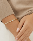 Heart Pave Tennis - Gold puesto en modelo - Queens Candy
