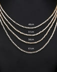 Gold 2mm Classic Tennis Necklace