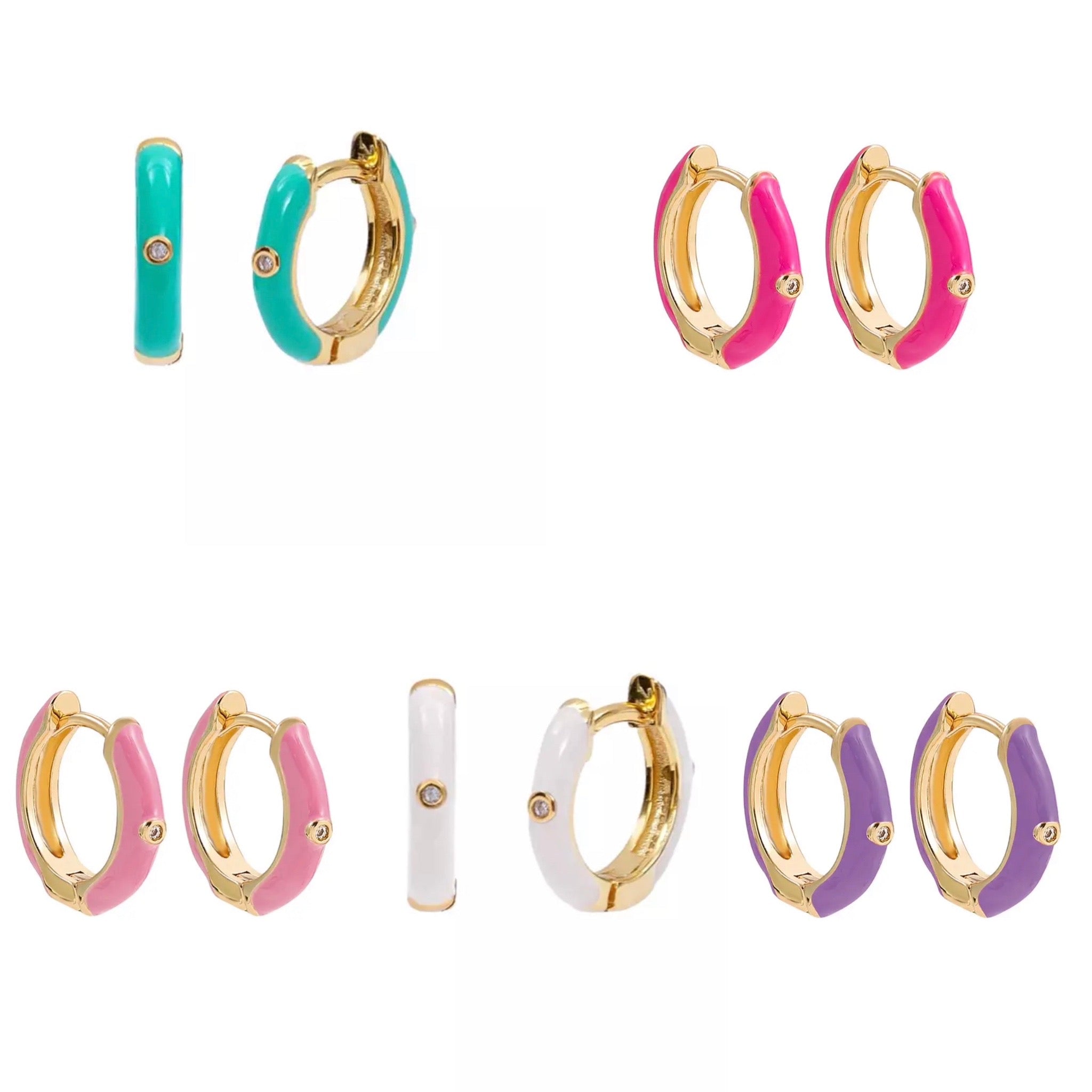 Cutie Enamel Hoops