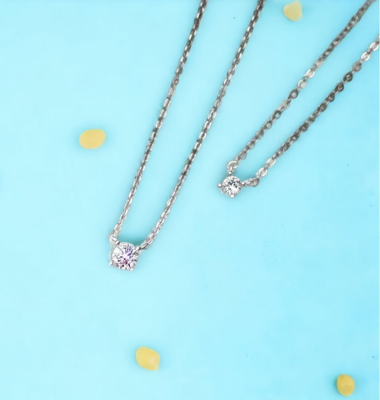 Touch of Light Solitaire Necklace