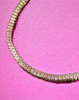 Cool Shape Pink Tennis Necklace