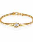 Macaron Drop Chain Bracelet - Gold Pear - Queens Candy
