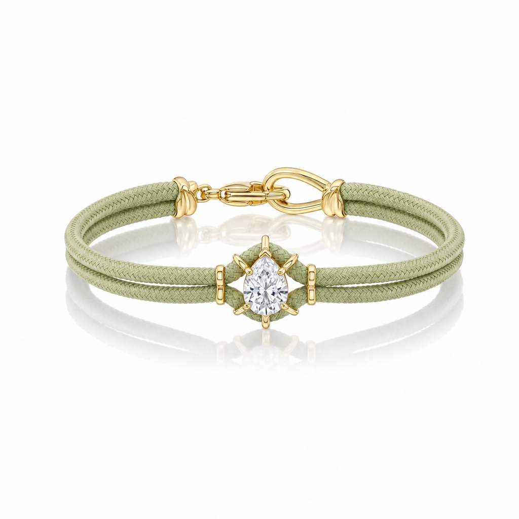 Macaron Drop Cord Bracelet - Green - Queens Candy
