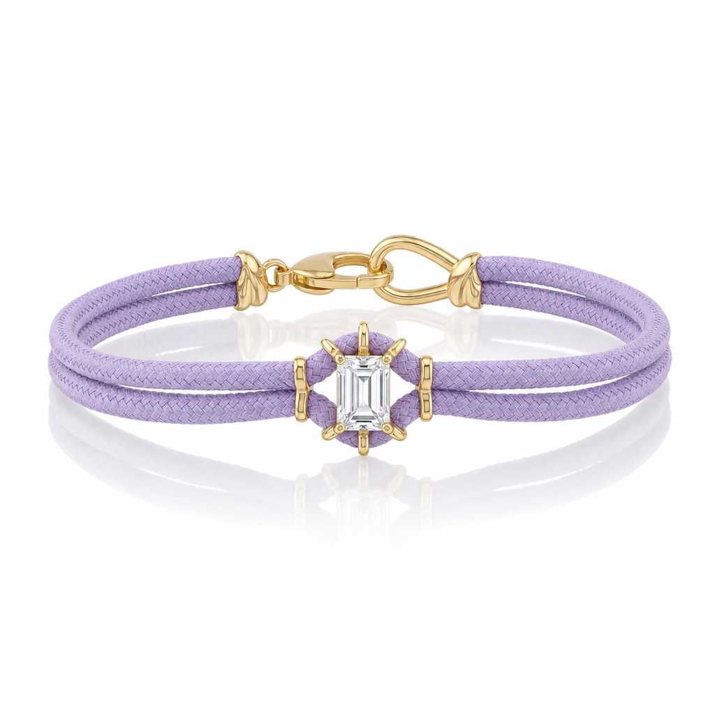 Macaron Drop Cord Bracelet - Lilac - Queens Candy