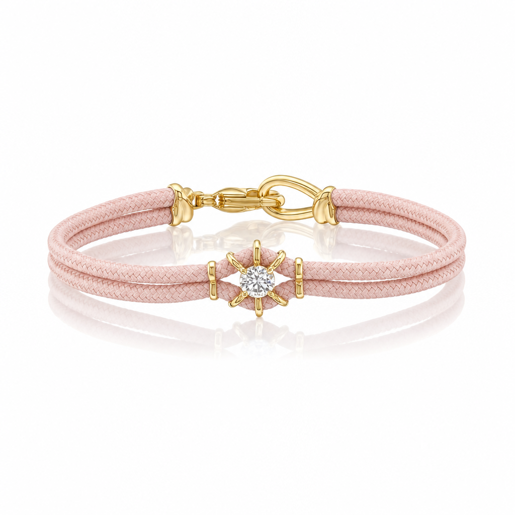 Macaron Drop Cord Bracelet - Pink - Queens Candy