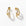 Aretes Queens Candy de doble aro en cobre bañado en oro con incrustaciones de brillantes zirconias cúbicas 5A