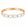 Brazalete Queens Candy de acero inoxidable rosado con esmalte blanco, estrellas y zirconias multicolor