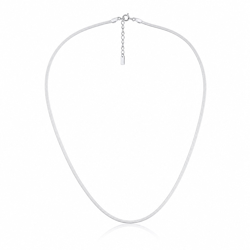 Herringbone Necklace - 925 - plateada 1.8mm - Queens Candy