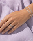Moissanite Full Eternity 4mm - combinado en un stack - Queens Candy