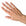 Pulsera hand chain Queens Candy de cobre bañado en platino con dijes de mano de Fátima y zirconias cúbicas brillantes.