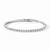 Pulsera tennis Queens Candy en cobre con baño platinum y zirconias cúbicas brillantes de 2.5mm con cierre elegante.