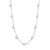 Queens Candy silver choker necklace with delicate chain and spaced irregular freshwater cultured pearls.