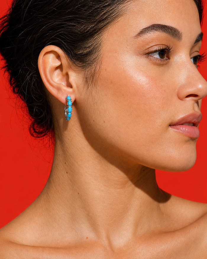 Turquoise Candy Hoops